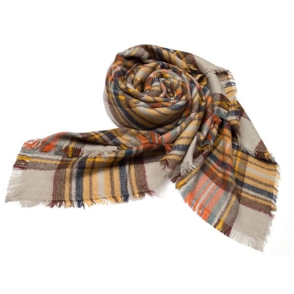 🍍 Pineapple Plaid Ultra Plush Plaid Blanket Scarf - Picture 7 of 8